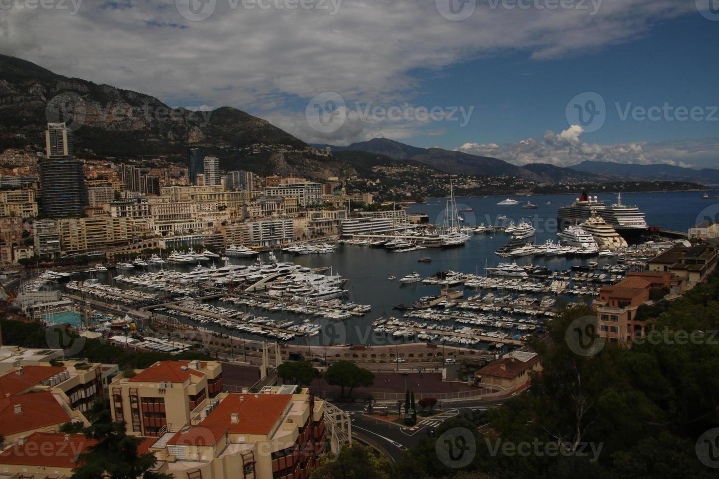 een visie van Monaco haven in Frankrijk foto