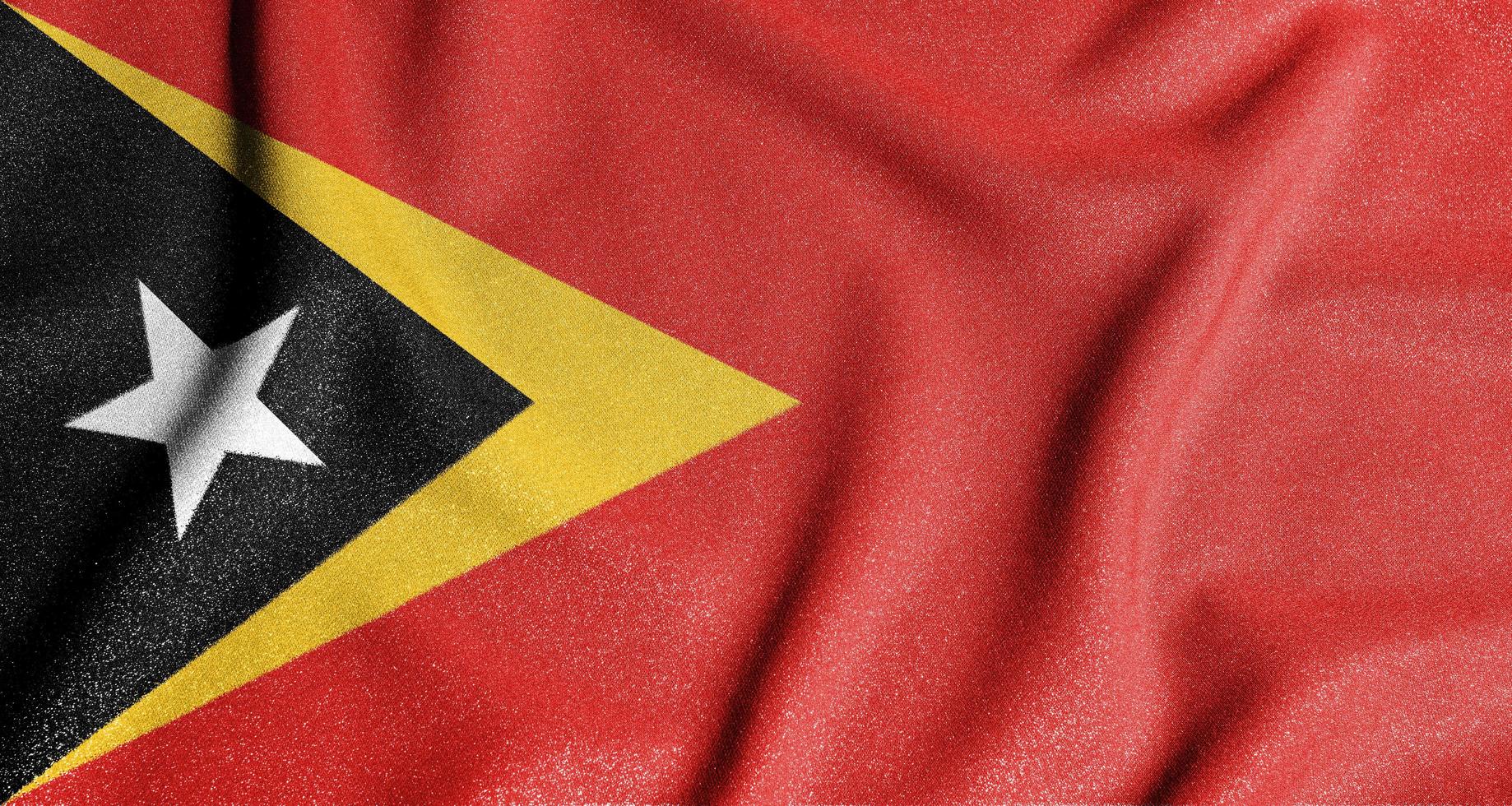 nationaal vlag van de oosten- Timor. de hoofd symbool van een onafhankelijk land. vlag van oosten- Timor. een attribuut van de groot grootte van een democratisch staat. foto
