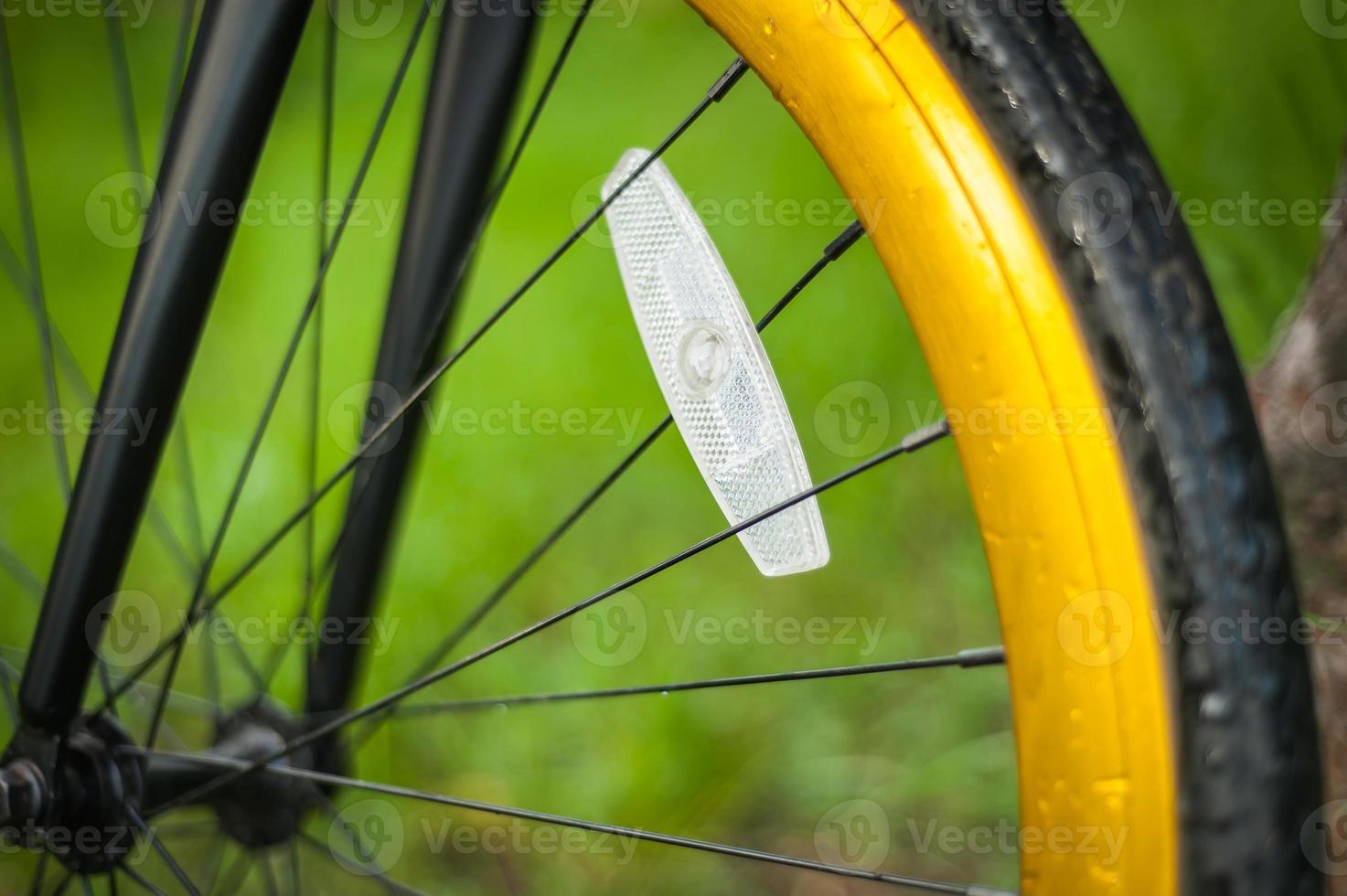 foto van een fietsonderdeel, close-up.
