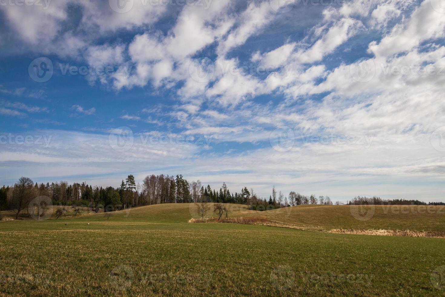 voorjaar landschappen met wolken foto