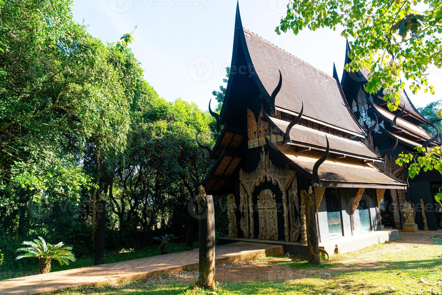 baan dam museum of zwart huis, een van de beroemd plaats en mijlpaal in Chiang rai foto