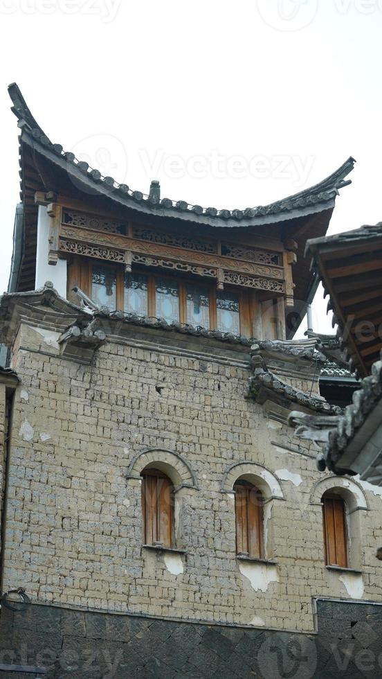 de oud Chinese dorp visie met de oud gebouwd architecturen in het foto