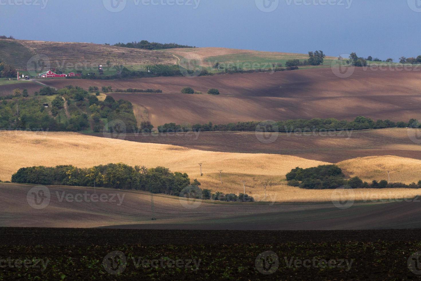 herfst landschap in een Moravisch velden foto