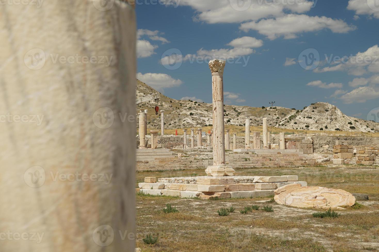 tripolis Aan de meander oude stad in denizli, turkiye foto