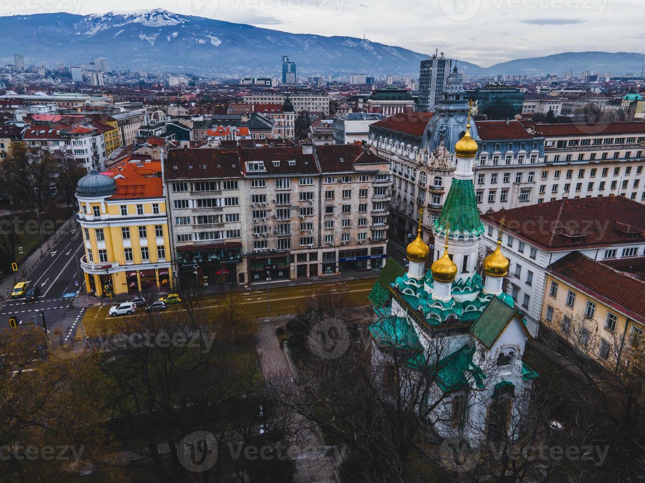 de Russisch kerk sveti nikolay mirlikiiski in Sofia, bulgarije foto