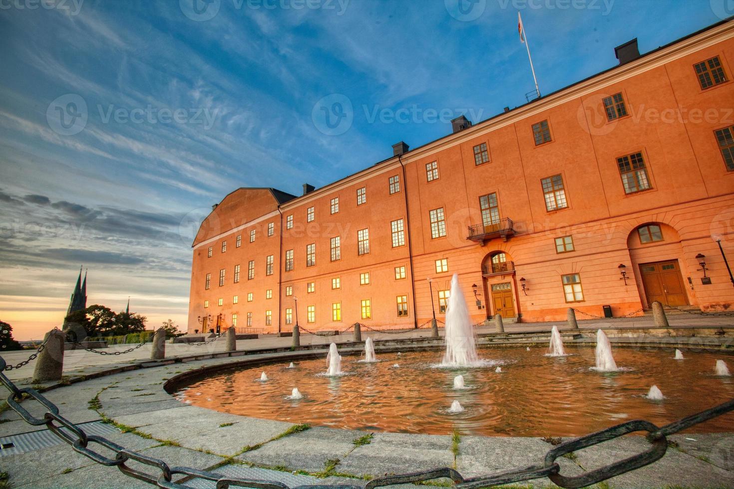 uppsala kasteel Bij zonsondergang foto