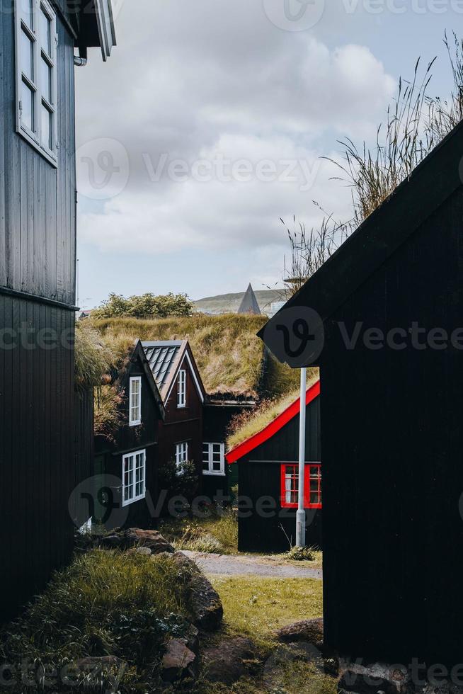 de oud stad- van torshavn in Faeröer eilanden foto