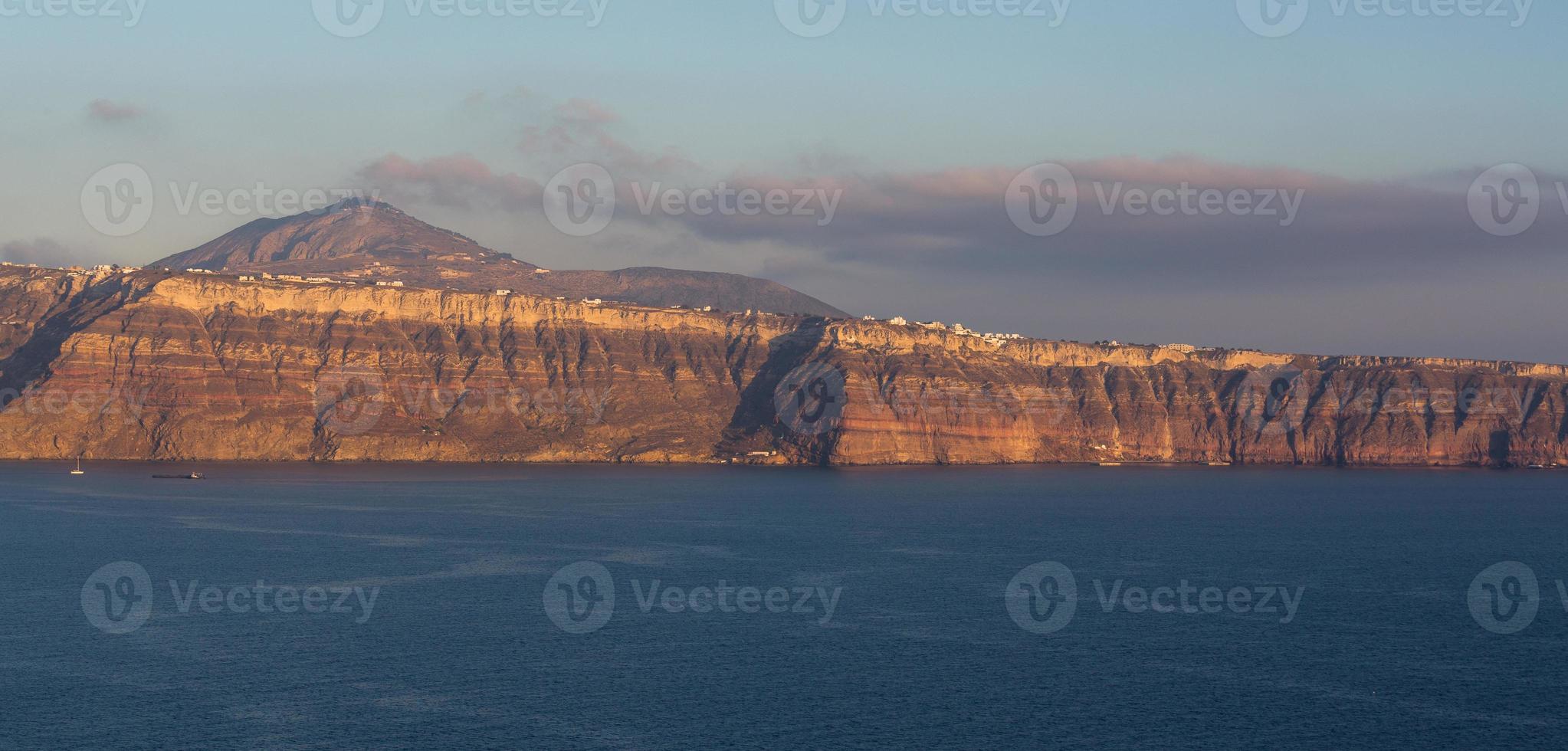 landschappen van de eiland van Santorini foto