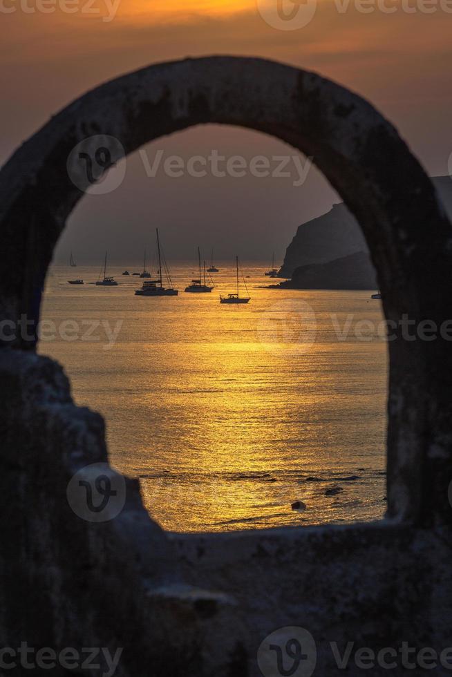 landschappen van de eiland van Santorini foto