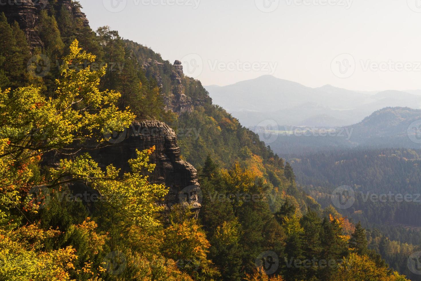 herfst landschappen in prebischtor, Bohemen foto