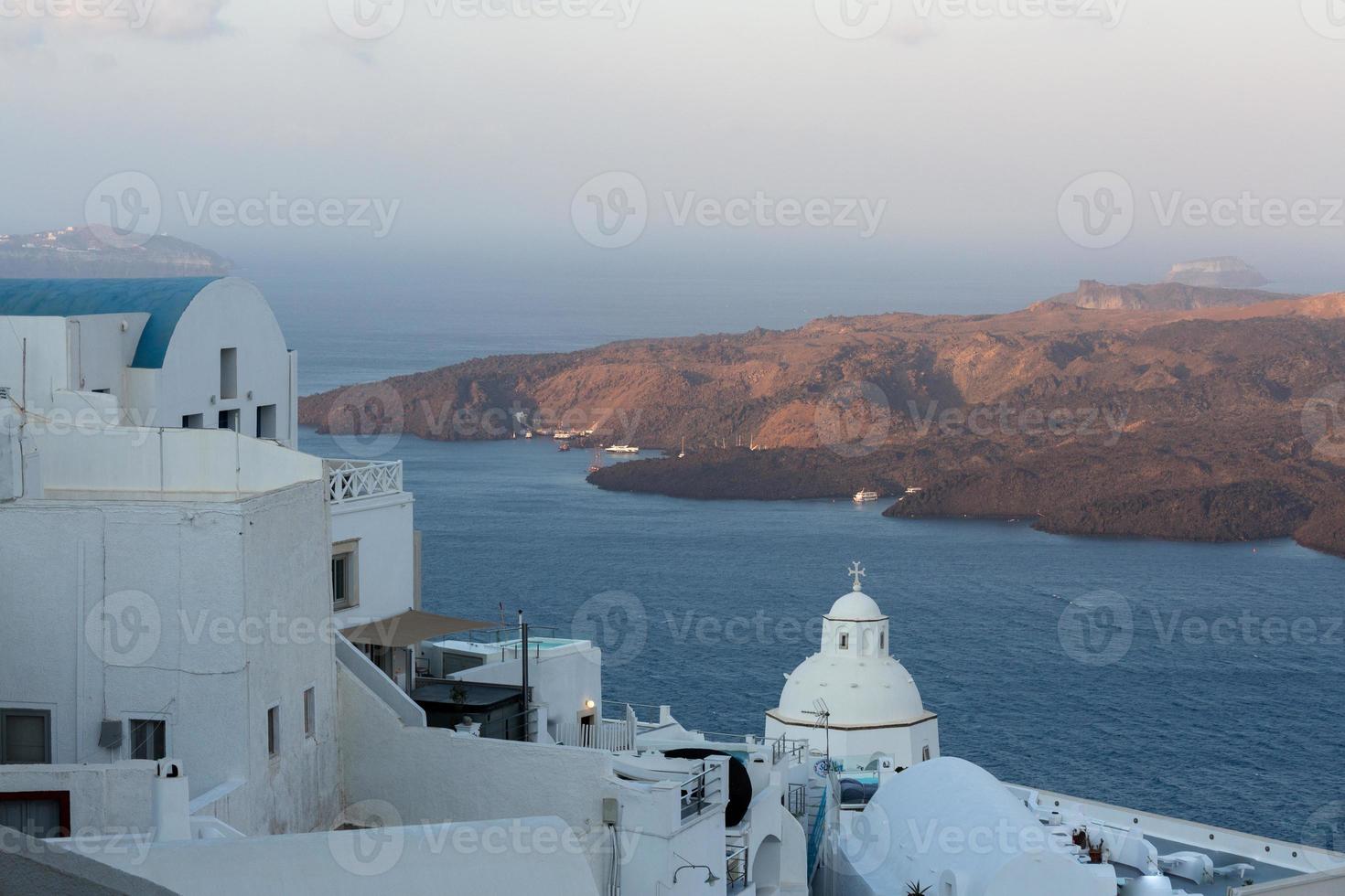 landschappen van de eiland van Santorini foto