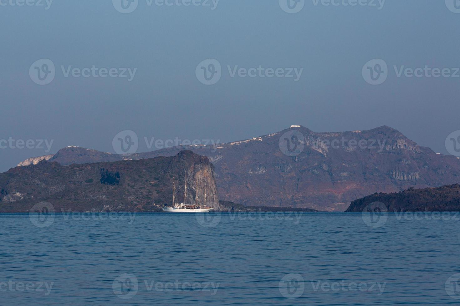 landschappen van de eiland van Santorini foto