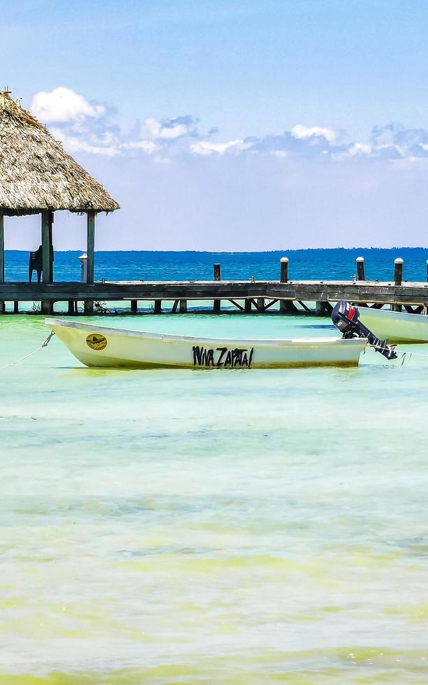 holbox quintana roo Mexico 2022 mooi holbox eiland strand punta kokosnoot lagune turkoois water Mexico. foto