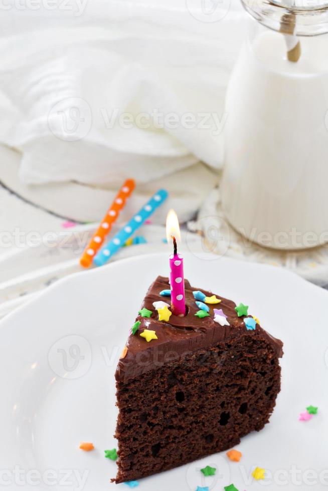 chocola verzuren room taart met glimmertjes foto