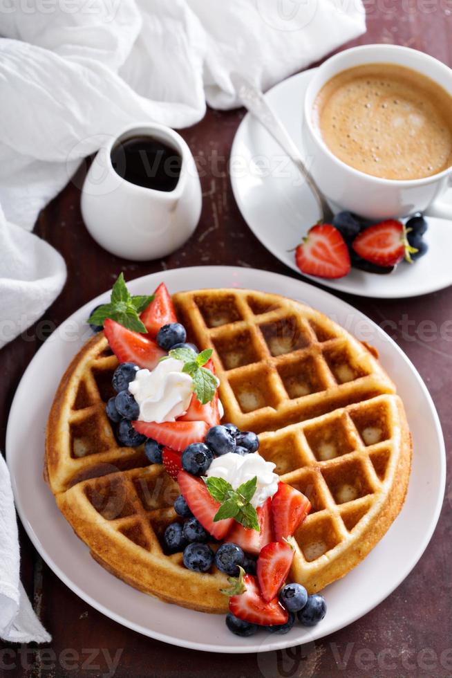 vers eigengemaakt wafels met Ricotta foto