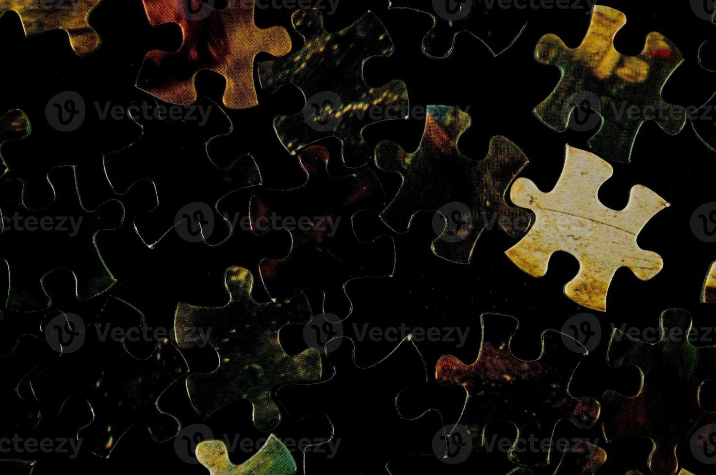 puzzel stukken Aan de tafel foto