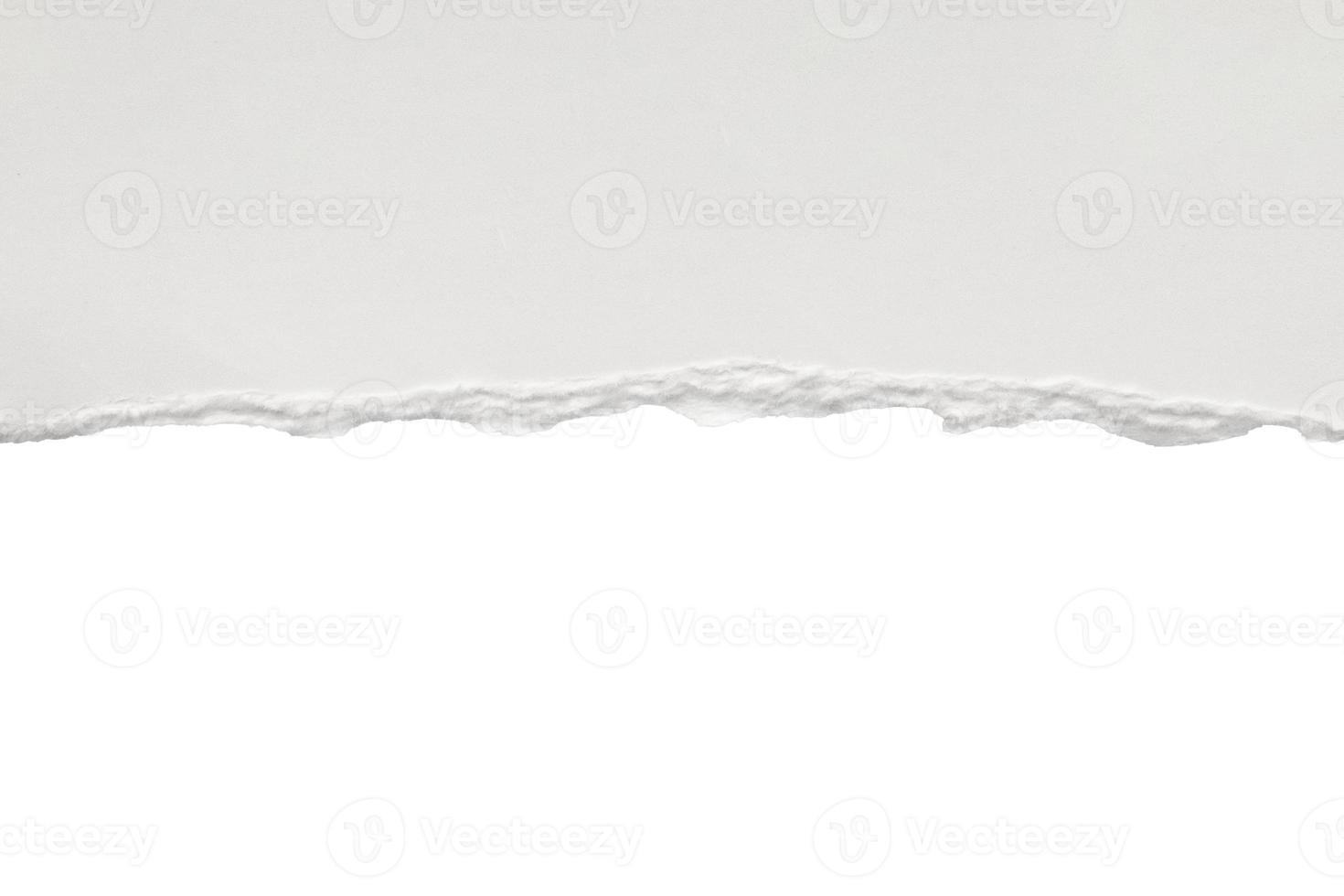 wit gescheurd papier gescheurd randen stroken geïsoleerd Aan wit achtergrond foto