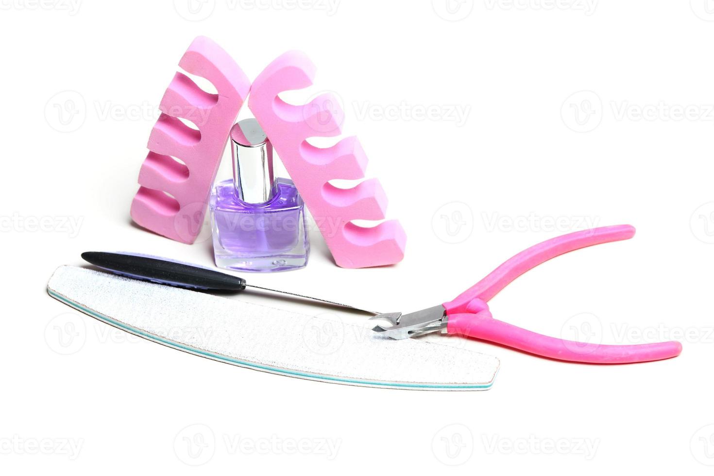 manicure of pedicure reeks Aan wit achtergrond foto