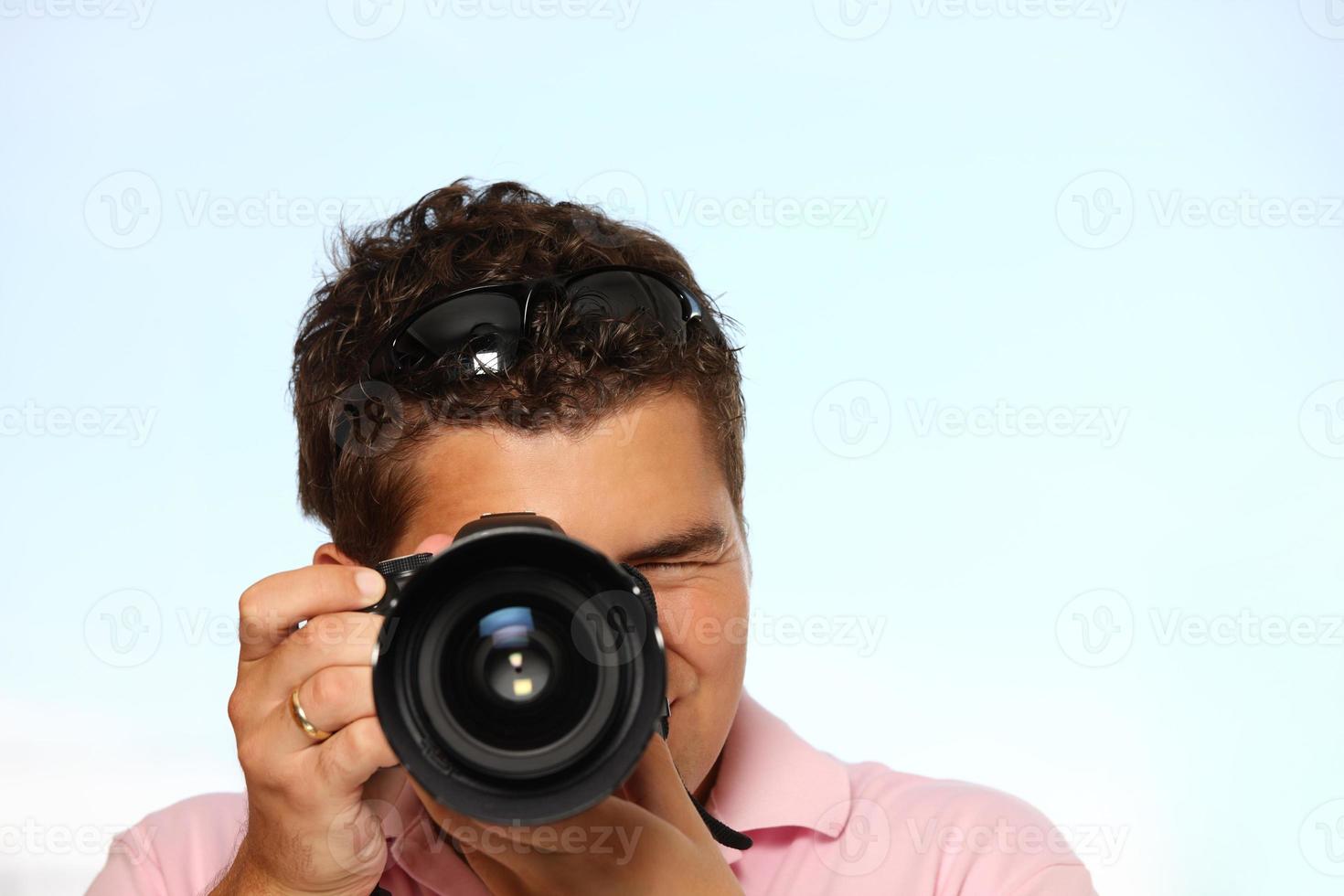 jong Mens met foto camera