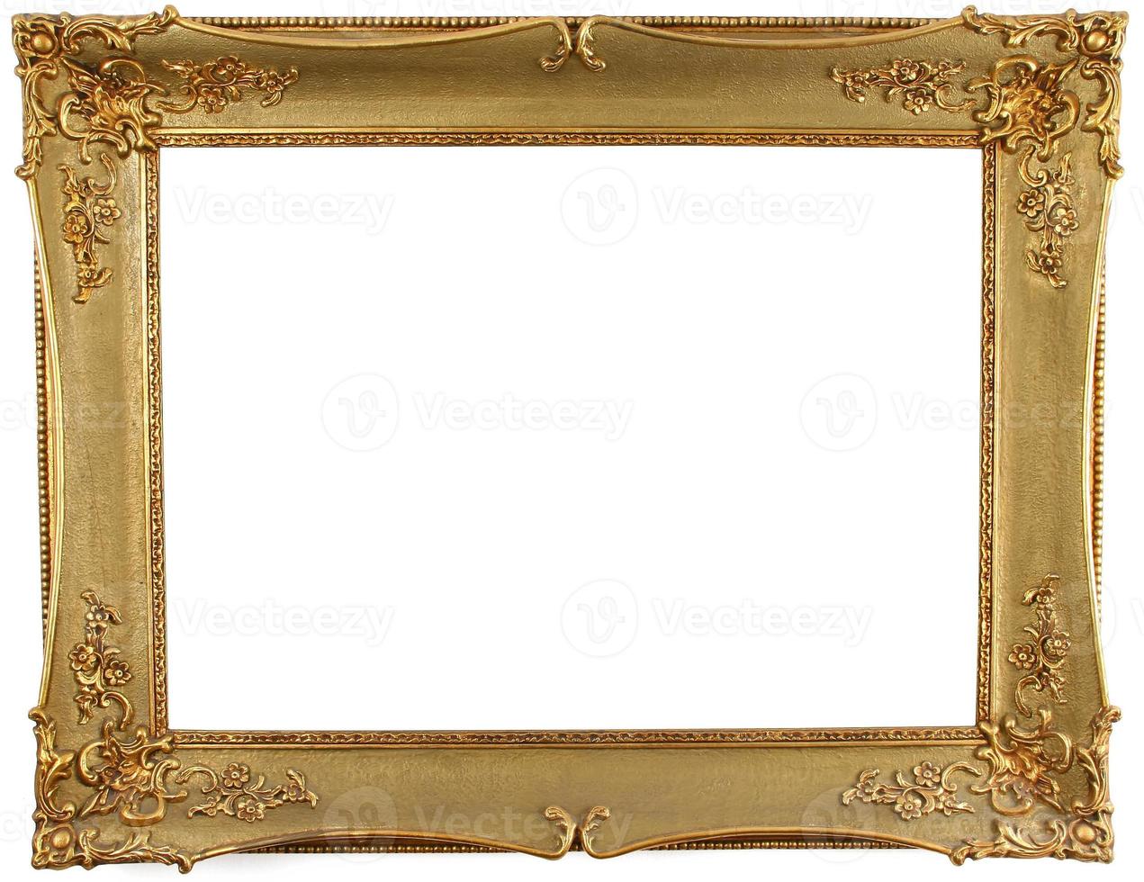 gouden frame op witte achtergrond foto