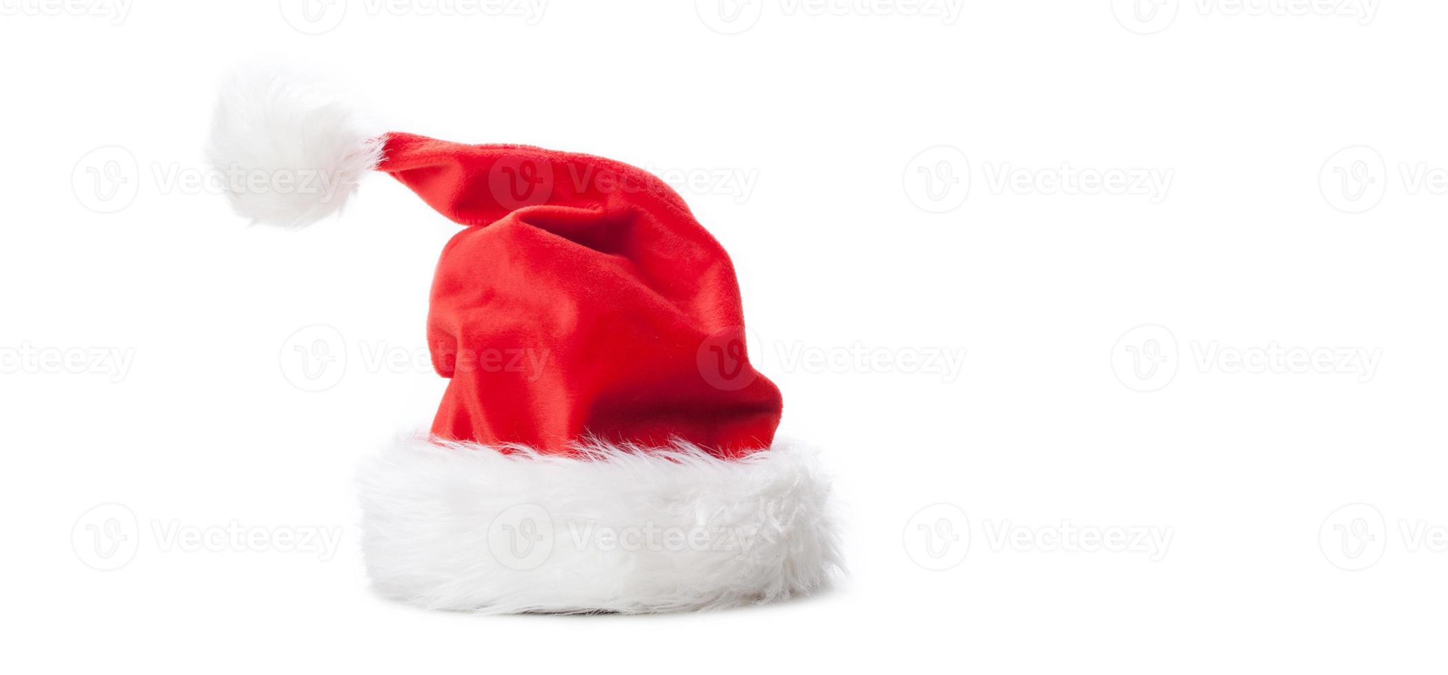 kerstman rode hoed voor vrolijk kerstfeest foto