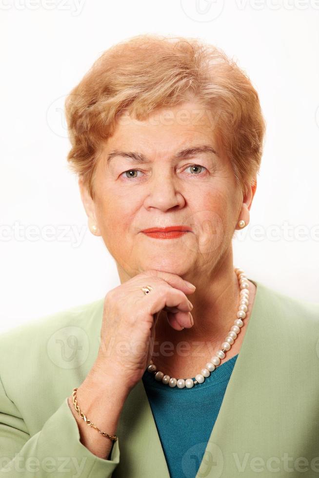 portret van een senior dame foto