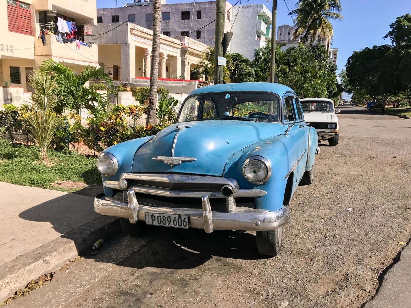 havanna, Cuba - jan 14, 2017 - klassiek auto in de straten van havanna, Cuba. foto