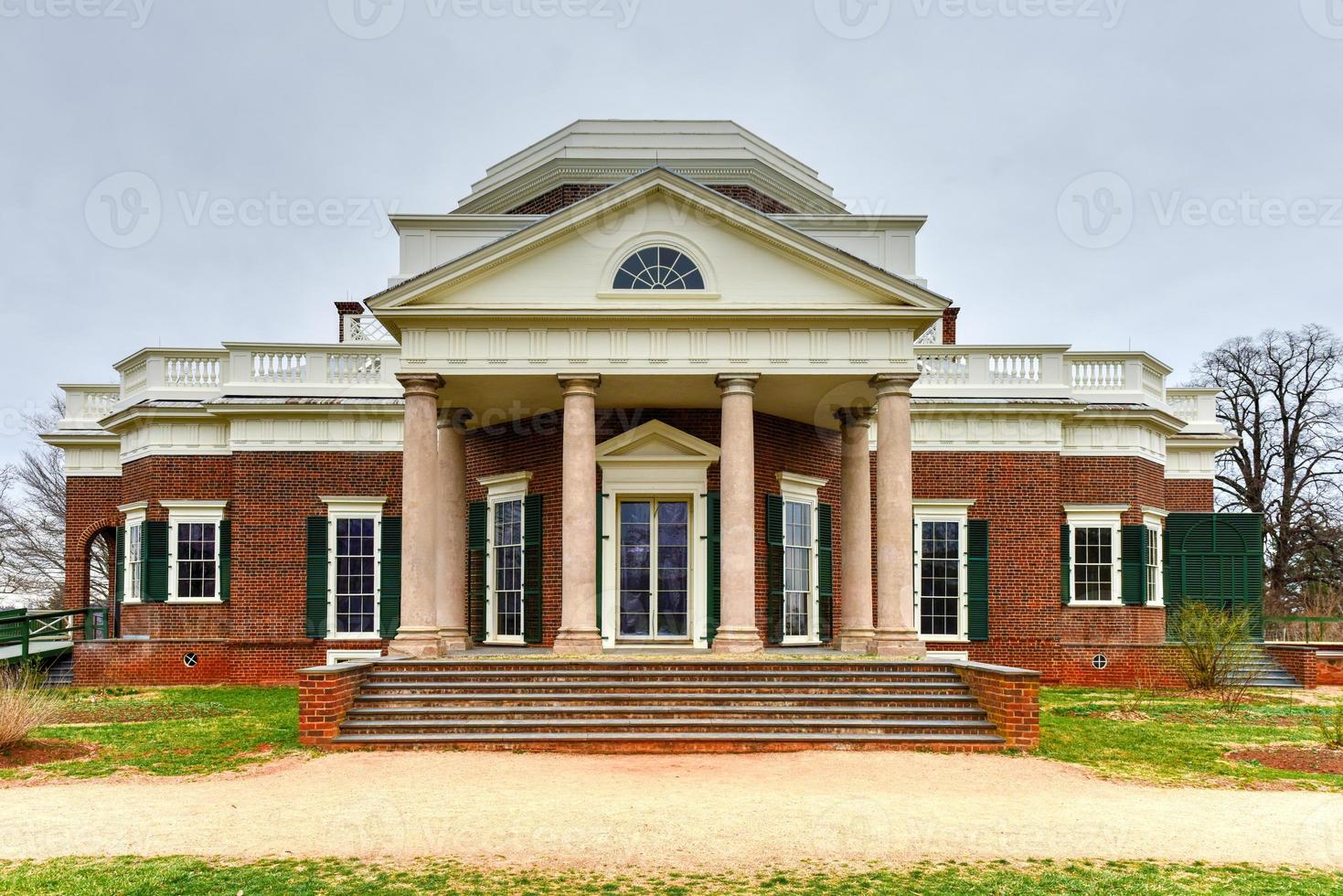 Thomas van Jefferson huis, monticello, in charlottesville, Virginia. foto