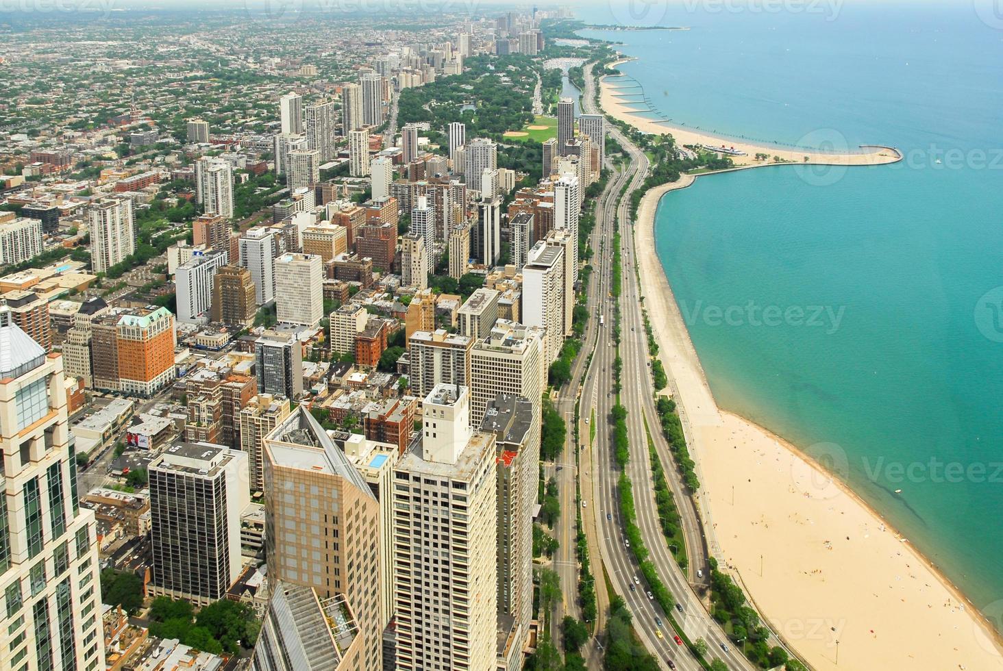 chicago horizon en goud kust visie foto