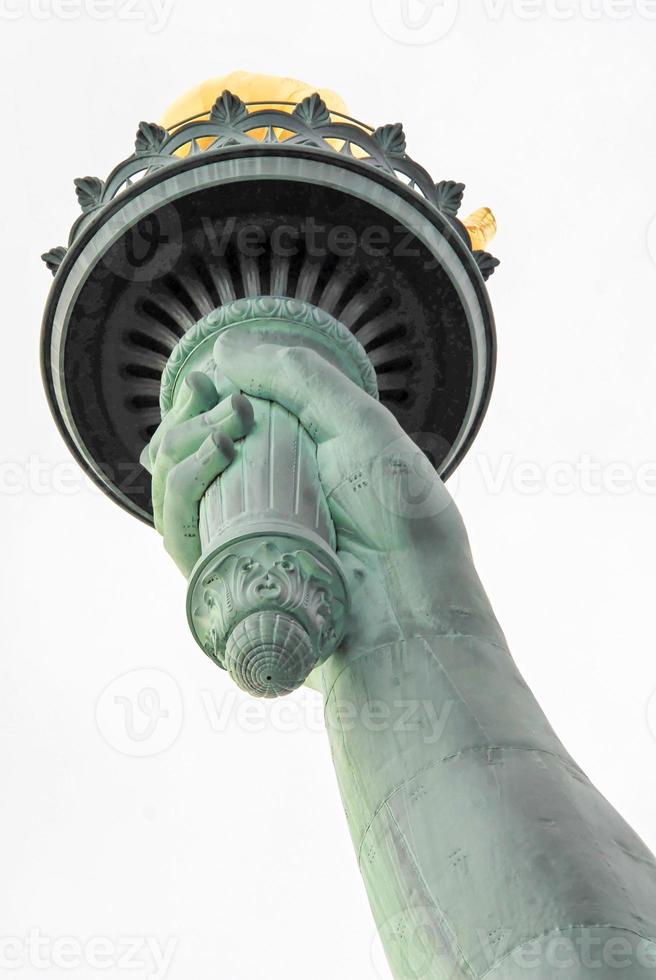 standbeeld van vrijheid in nieuw york stad. foto