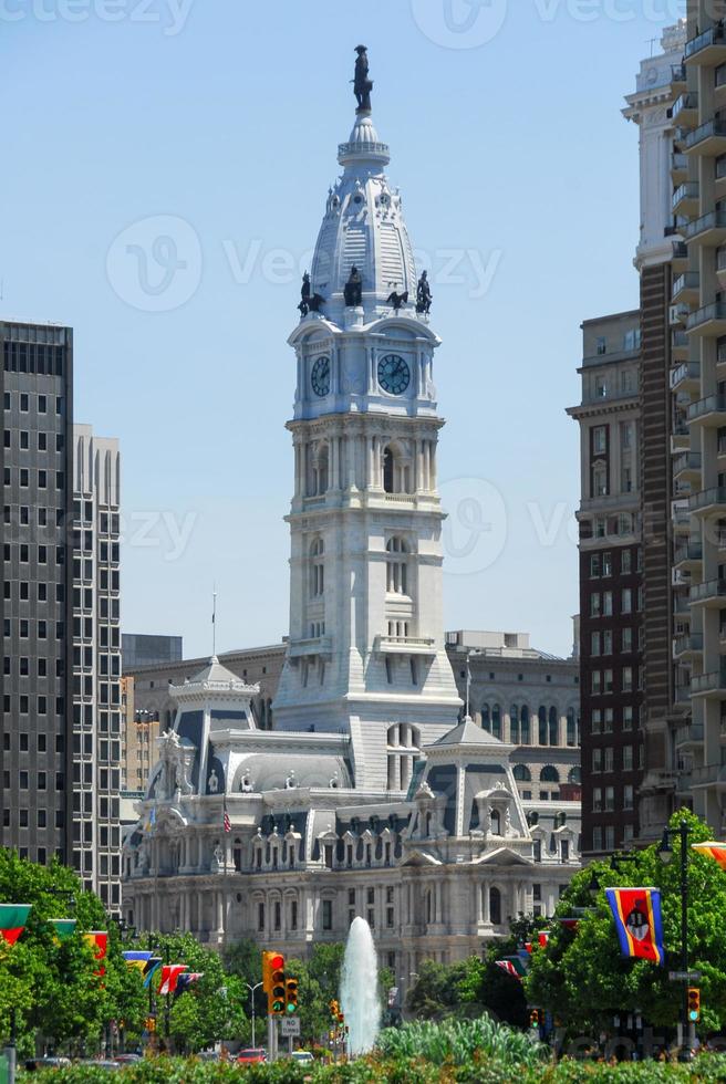 Philadelphia stad hal, gebouwd in 1901 en gelegen Bij 1 penny vierkant, de stoel van regering voor de stad van Philadelphia, Pennsylvania. foto