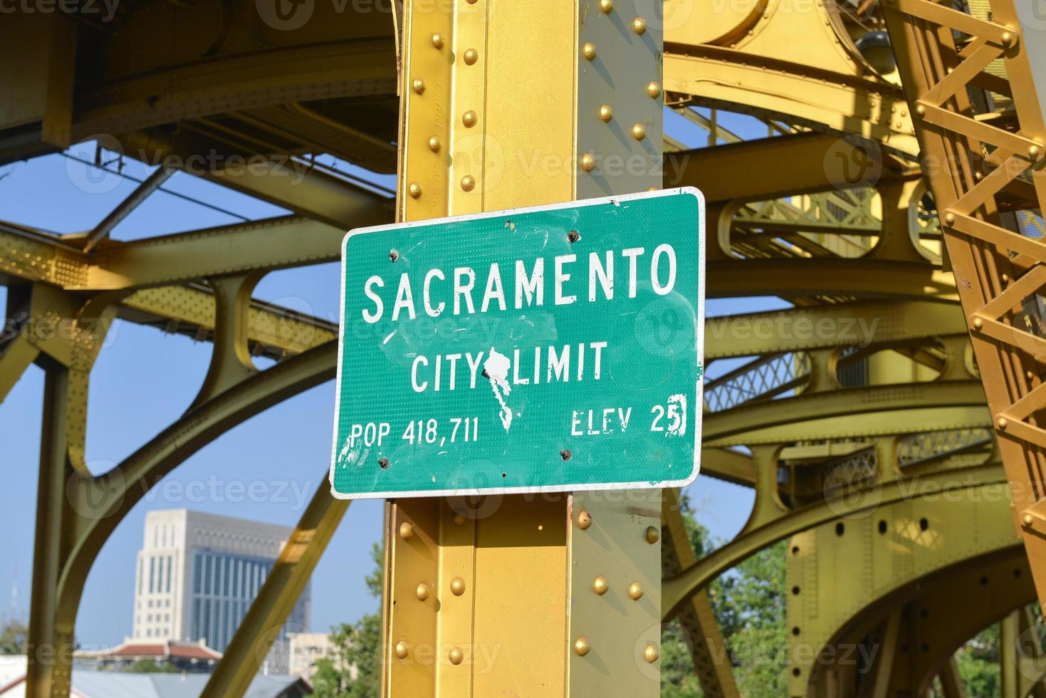 sacramento stad begrenzing teken foto