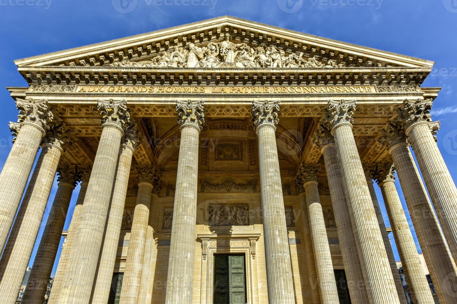 de pantheon, in de Latijns kwartaal in Parijs, Frankrijk. foto