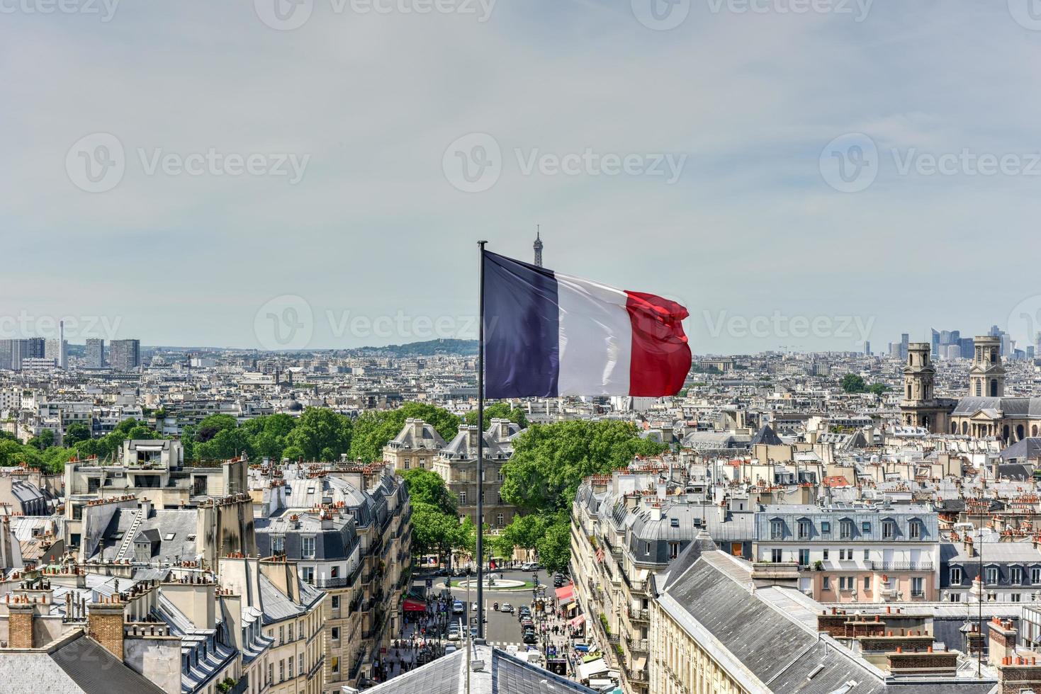 visie van de Parijs horizon van de pantheon. foto