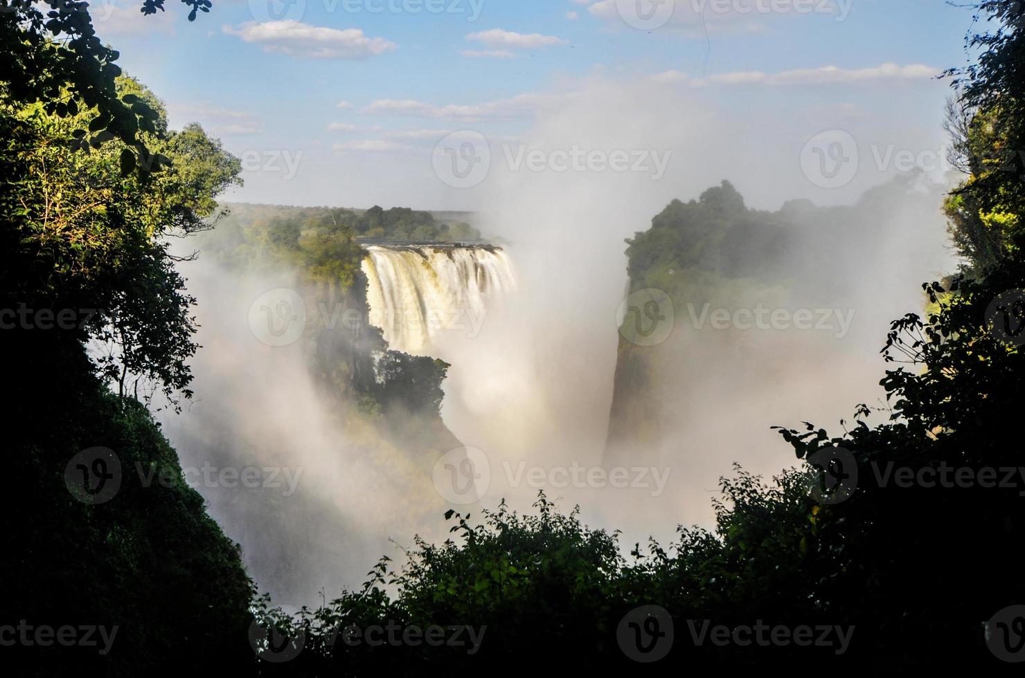 Victoria valt Bij de grens van Zimbabwe en Zambia foto