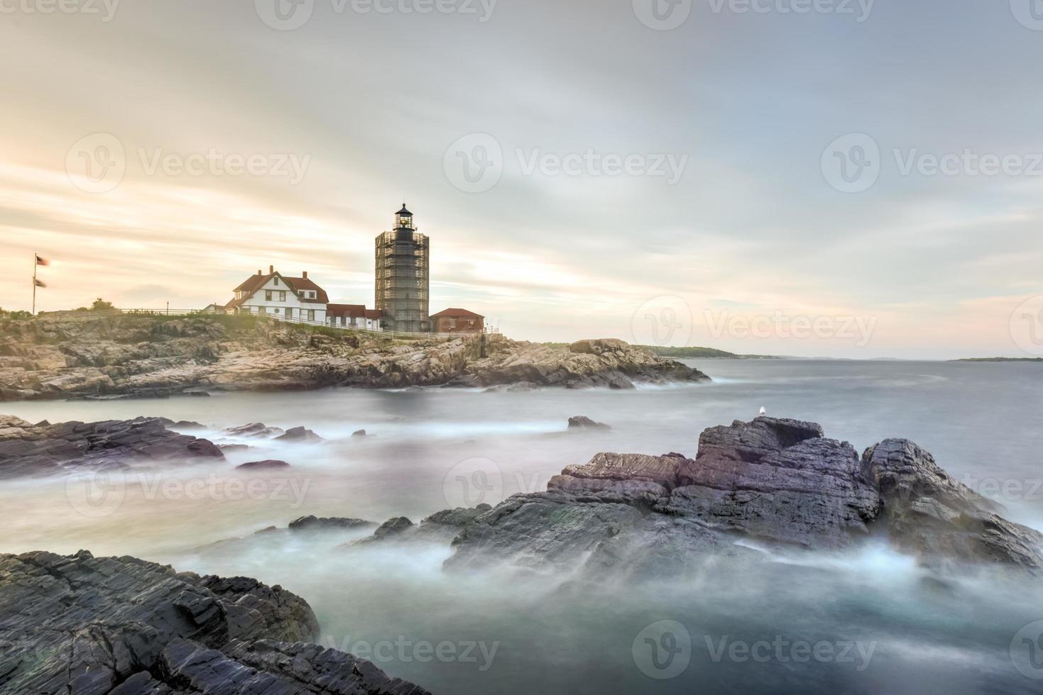 Portland hoofd vuurtoren in kaap Elizabeth, Maine. het is een historisch vuurtoren in kaap Elizabeth, Maine. voltooid in 1791, het is de oudste vuurtoren in de staat van Maine. foto