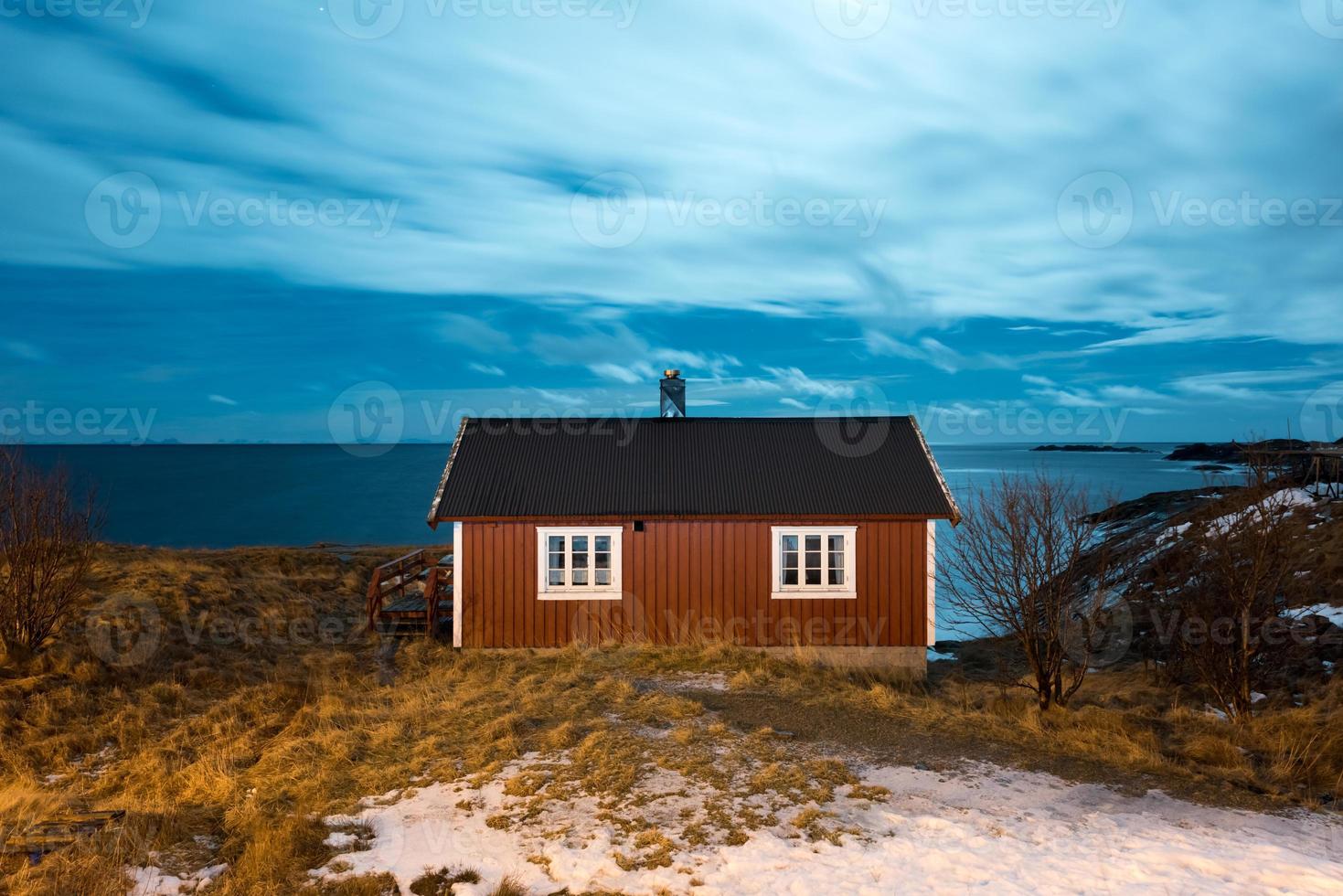 winter in reine, lofoten eilanden, Noorwegen. foto