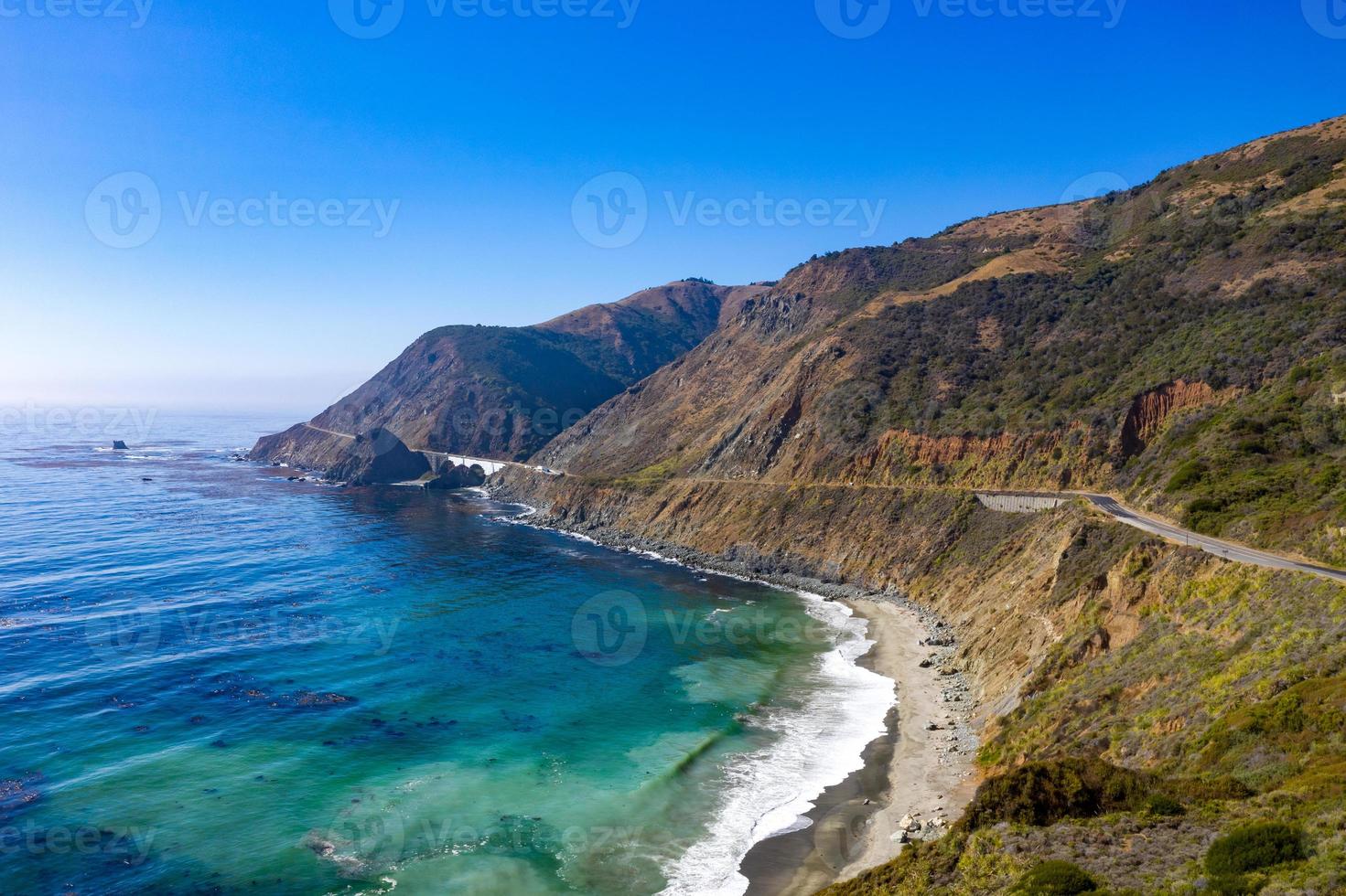 groot kreek inham langs snelweg 1 en groot over, Californië, Verenigde Staten van Amerika foto