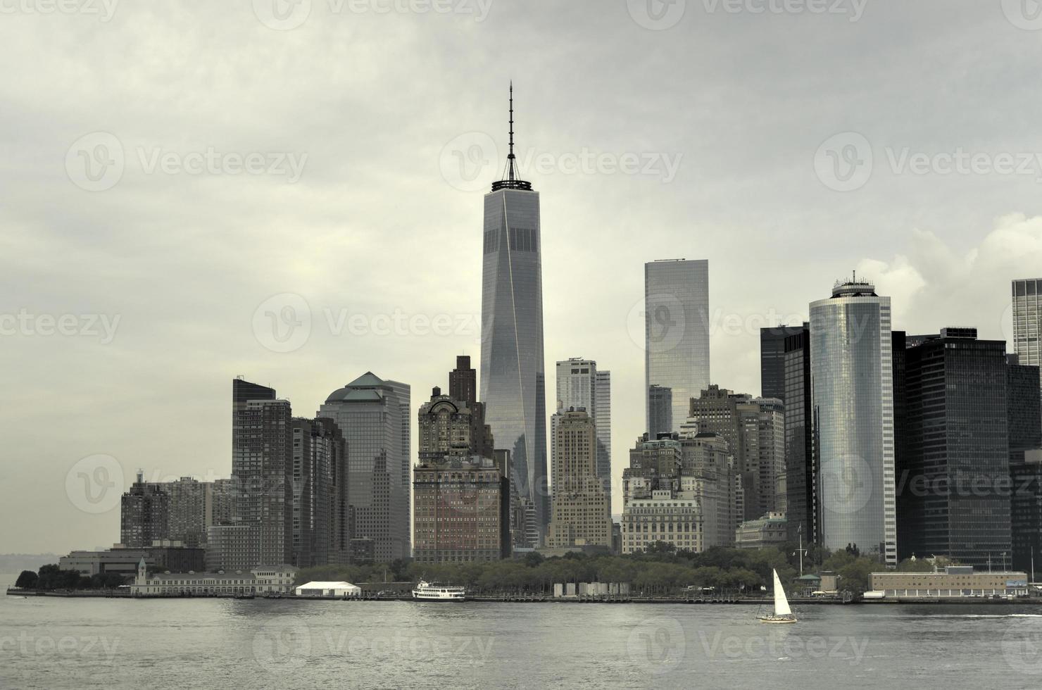 visie van downtown Manhattan, nieuw york foto