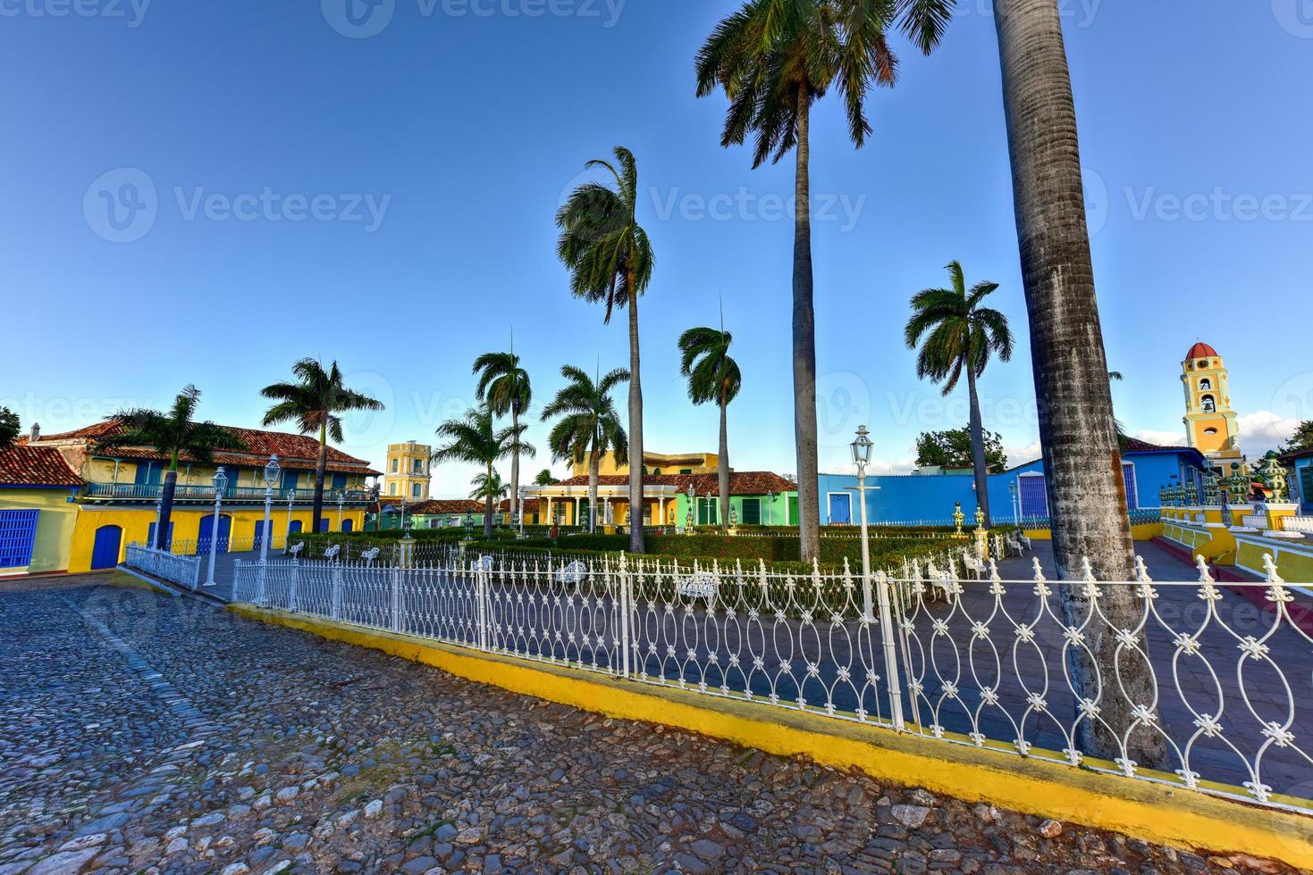 plein burgemeester in de centrum van Trinidad, Cuba, een UNESCO wereld erfgoed plaats. foto