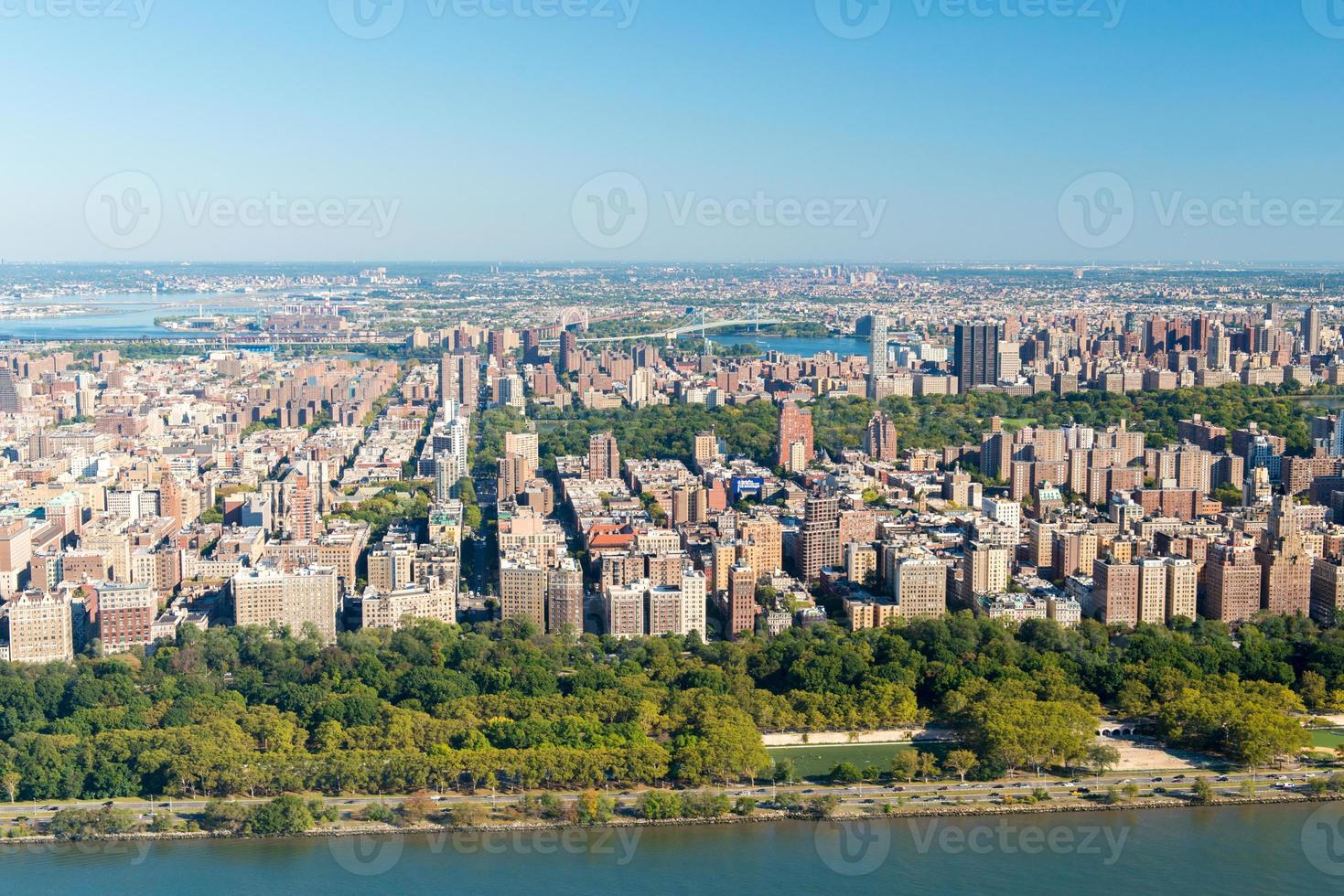 antenne visie van Manhattan, nieuw york foto