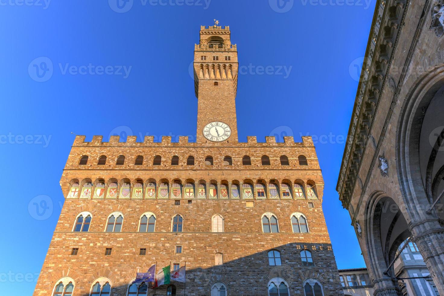 arnolfo toren in palazzo vecchio in Florence, Italië foto