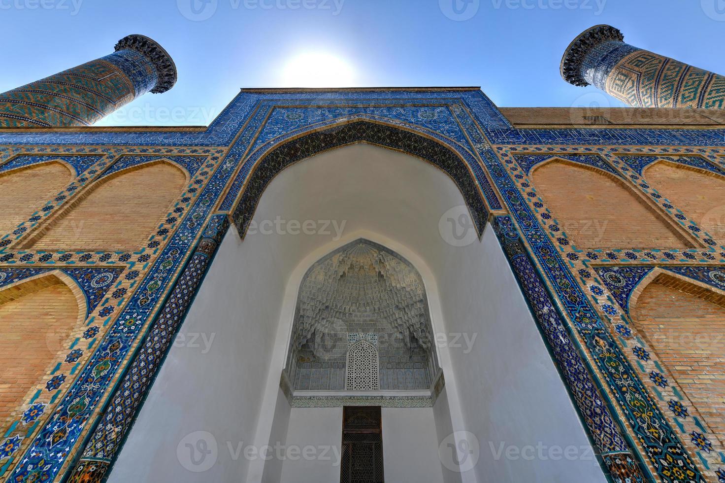gur-emir mausoleum van tamerlane en zijn familie in samarkand, Oezbekistan. de gebouw complex datums van de 15e eeuw. foto