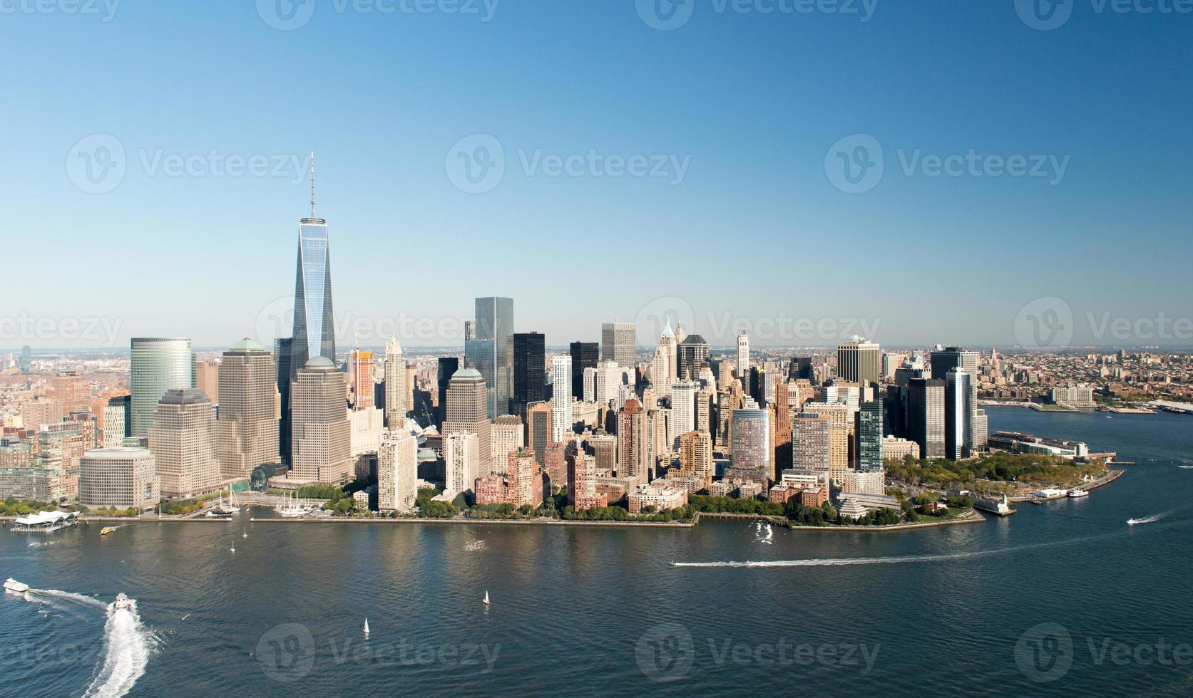 antenne visie van Manhattan, nieuw york foto