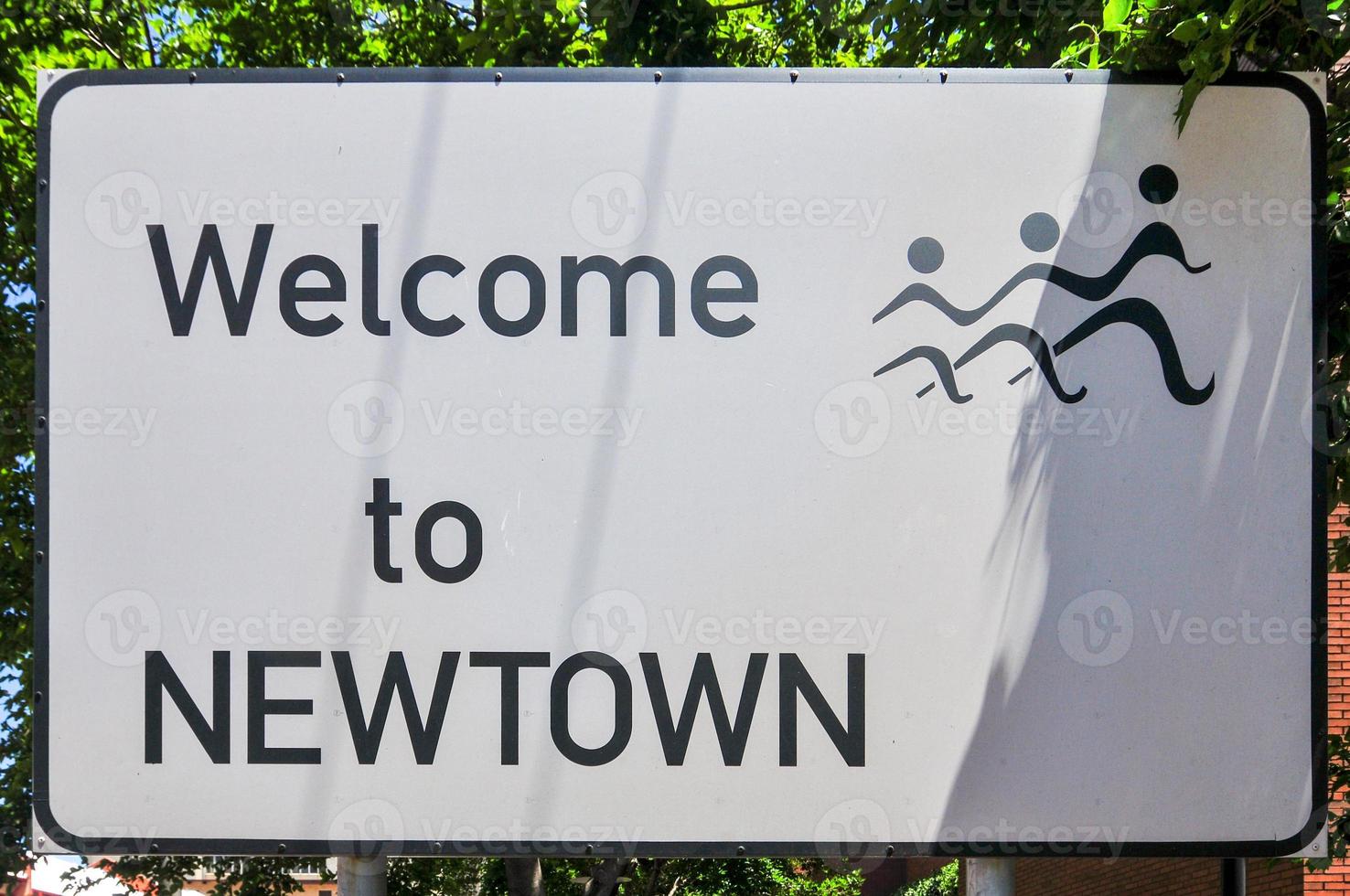 Welkom naar nieuwe stad teken in Johannesburg, zuiden Afrika. foto