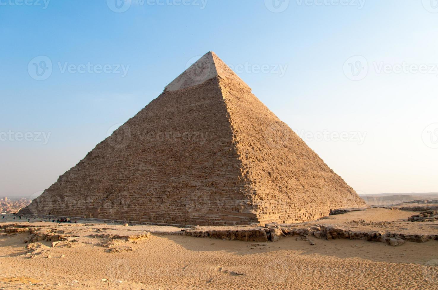 Egyptische piramides van het Gizeh-plateau, Caïro foto