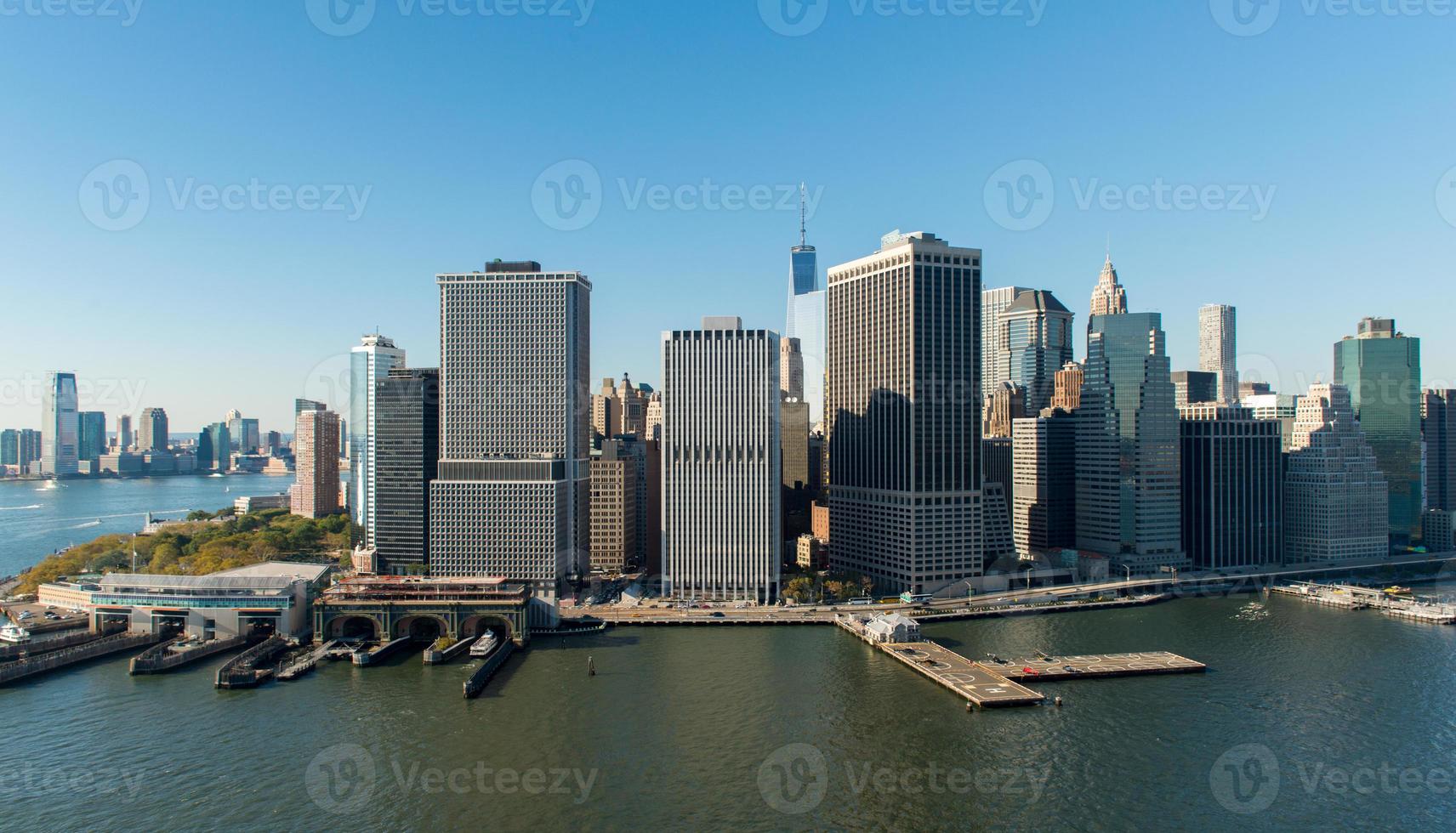 antenne visie van Manhattan, nieuw york foto