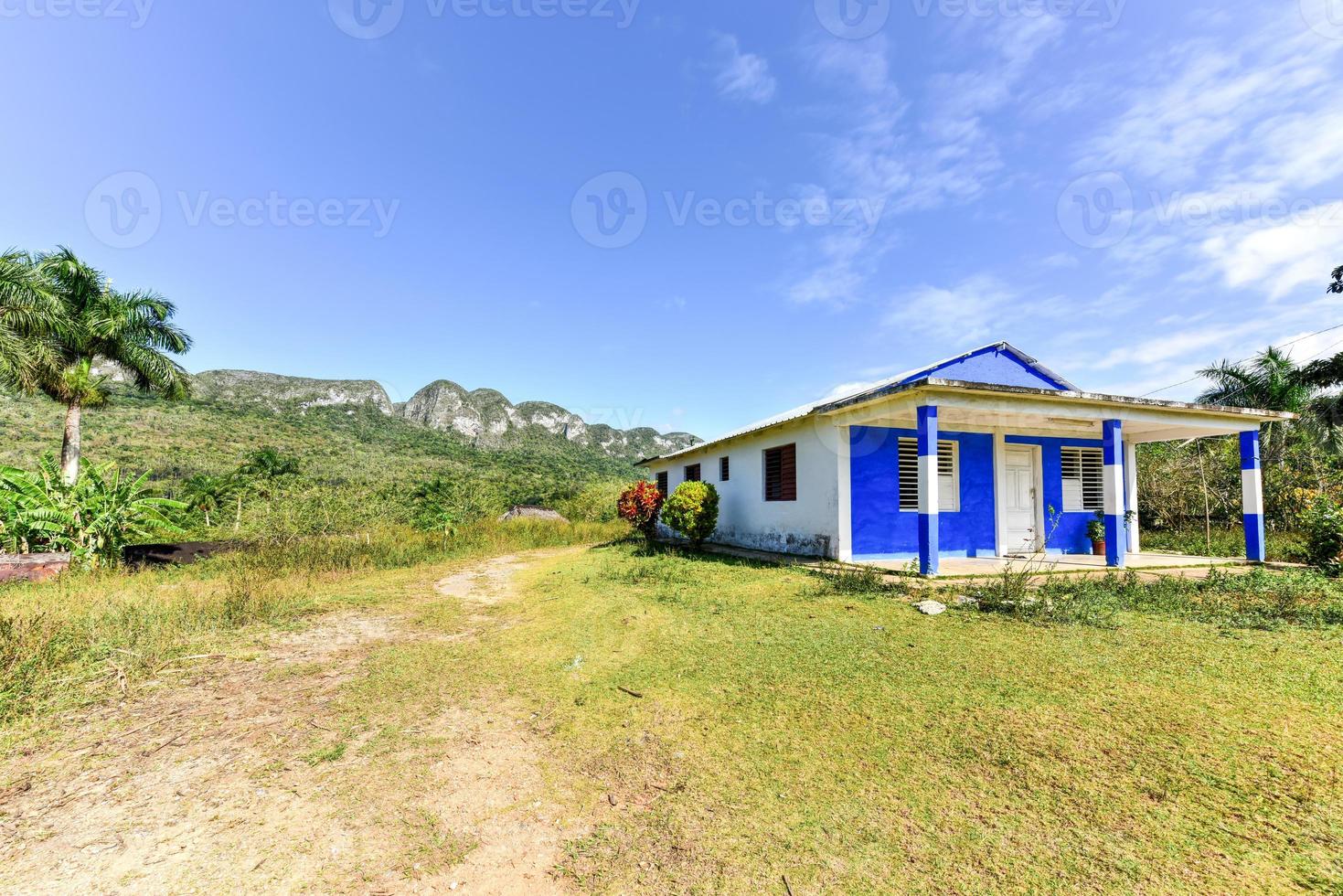 landelijk huis Aan een boerderij in vinales, Cuba. foto