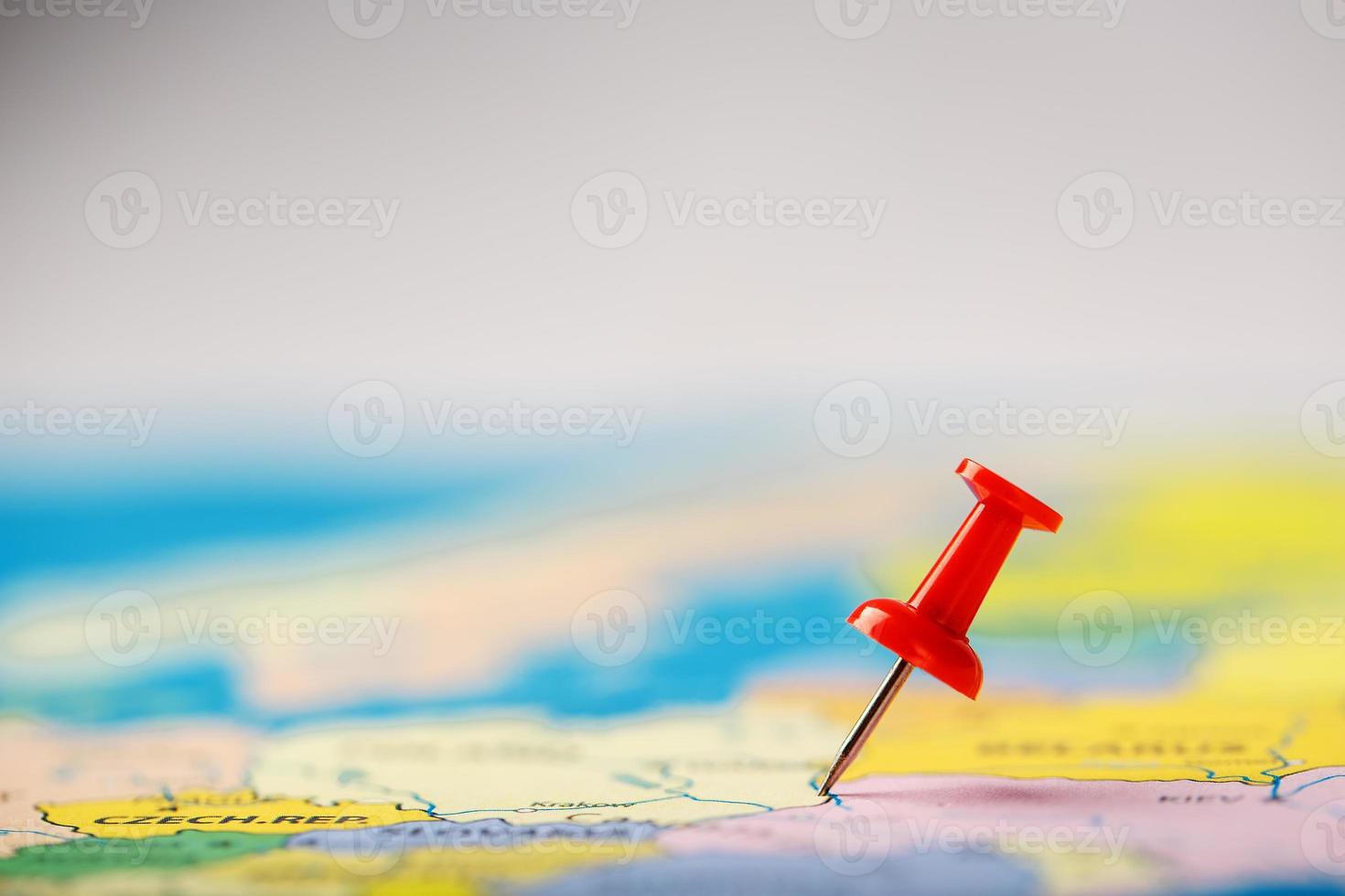 de plaats van de bestemming Aan de kaart van Duitsland is aangegeven door een rood punaise foto