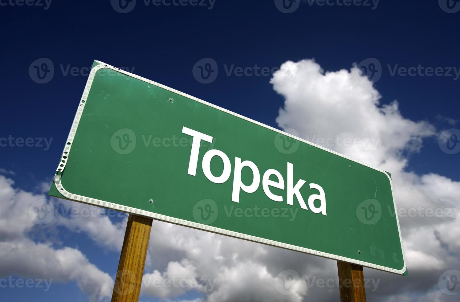 topeka groen weg teken foto